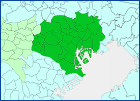 東京23区など対応エリアイメージ